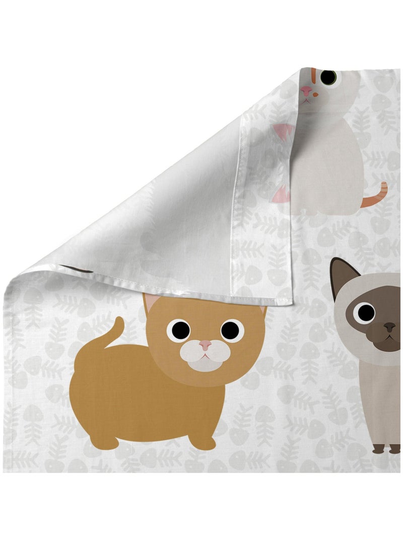 Juego de sábanas 2 piezas Cats "Happyfriday" Blanco - Kiabi