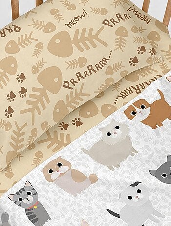 Juego de sábanas 2 piezas Cats "Happyfriday