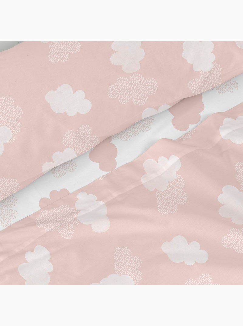 Juego de sábanas 2 piezas Clouds "Happyfriday" Rosa - Kiabi