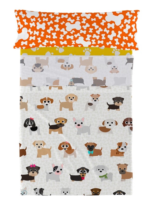 Juego de sábanas 2 piezas Dogs "Happyfriday" - Kiabi