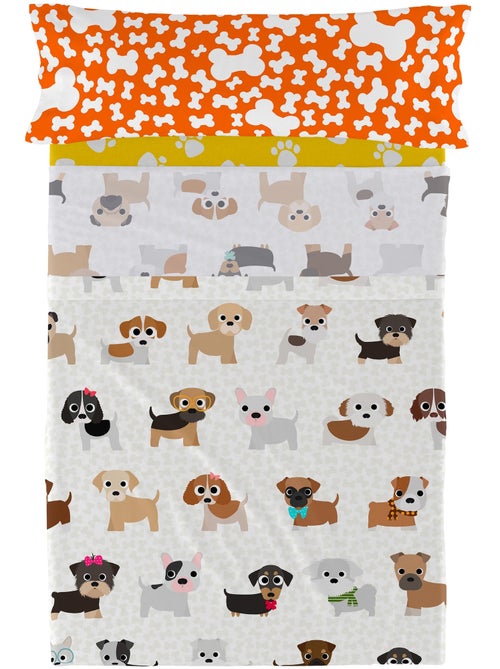 Juego de sábanas 2 piezas Dogs "Happyfriday" - Kiabi Juego de sábanas 2 piezas Dogs "Happyfriday" - Kiabi