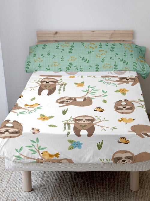 Juego de sábanas 2 piezas Happy sloth "Happyfriday" - Kiabi