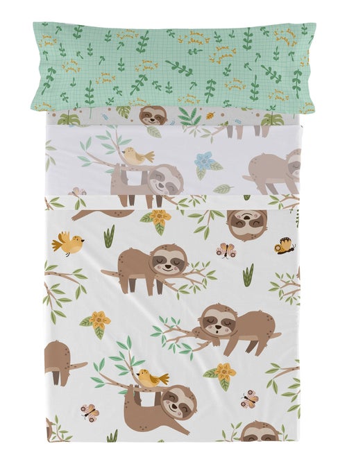 Juego de sábanas 2 piezas Happy sloth "Happyfriday" - Kiabi
