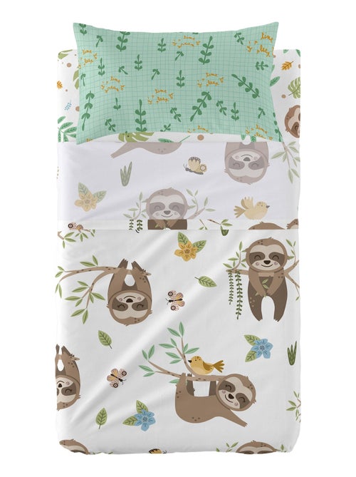 Juego de sábanas 2 piezas Happy sloth "Happyfriday" - Kiabi