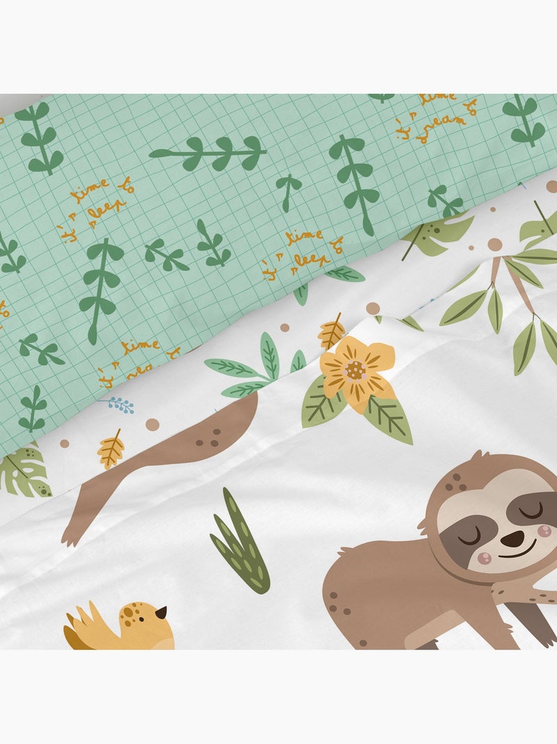 Juego de sábanas 2 piezas Happy sloth "Happyfriday" Multicolor - Kiabi