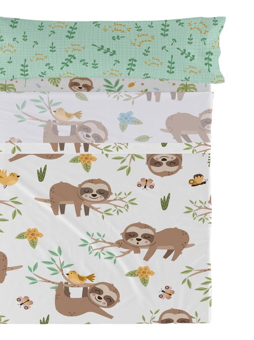 Juego de sábanas 2 piezas Happy sloth "Happyfriday" - Kiabi