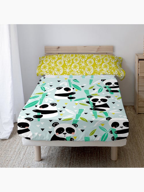 Juego de sábanas 2 piezas Panda garden blue "Happyfriday" - Kiabi