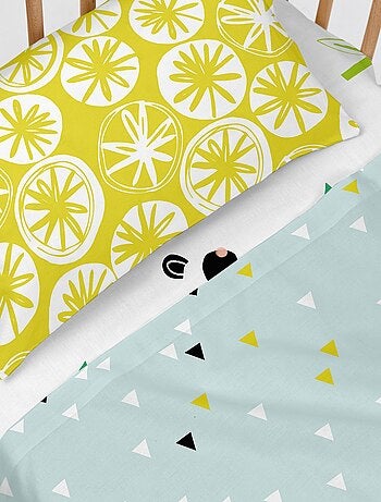 Juego de sábanas 2 piezas Panda garden blue "Happyfriday