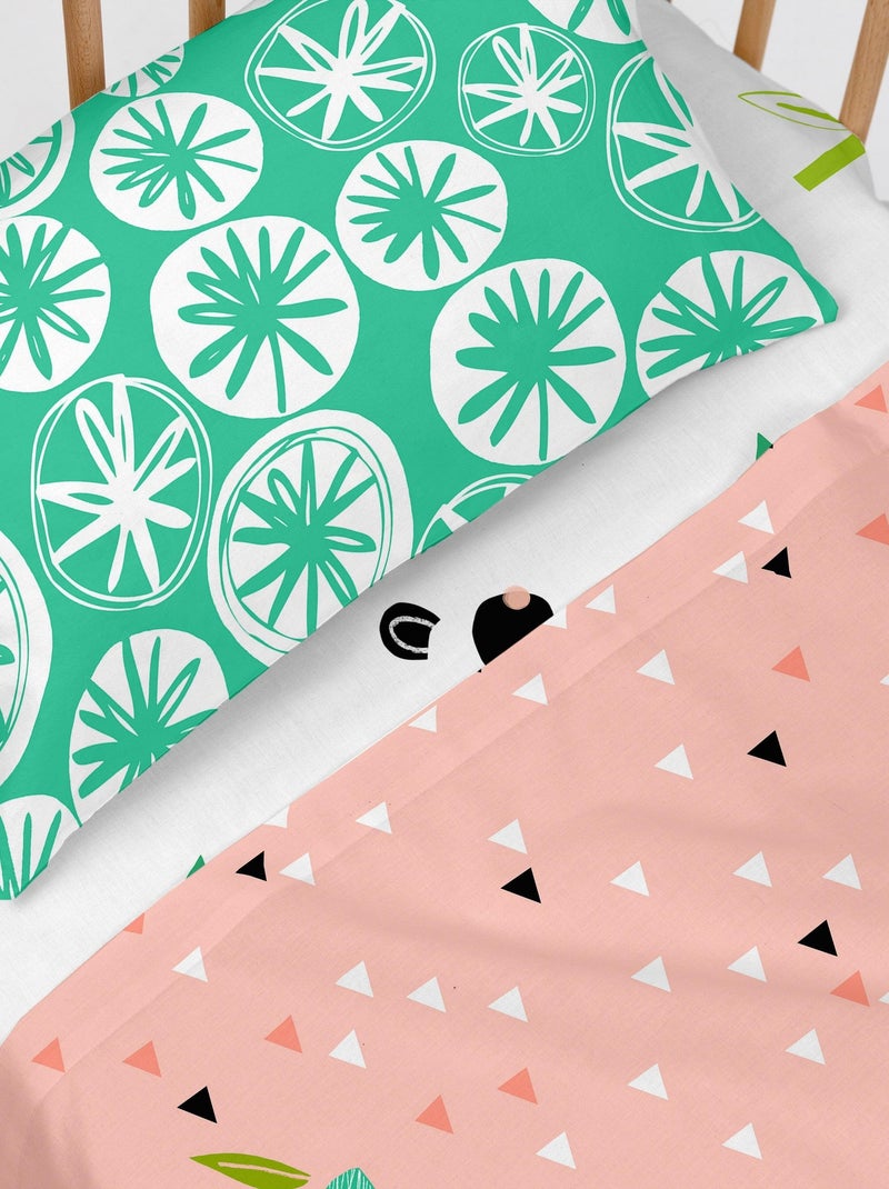 Juego de sábanas 2 piezas Panda garden "Happyfriday" Rosa - Kiabi