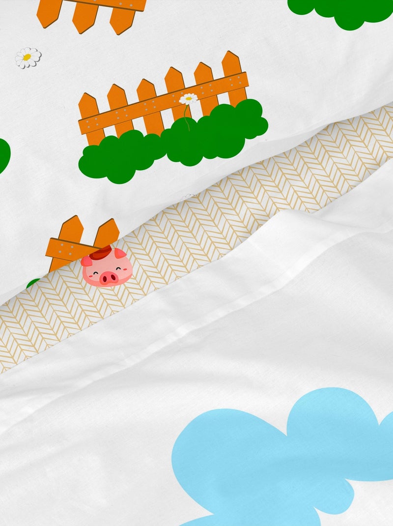 Juego de sábanas 2 piezas Piggys "Happyfriday" Multicolor - Kiabi