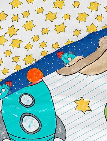 Juego de sábanas 2 piezas Space rocket "Happyfriday