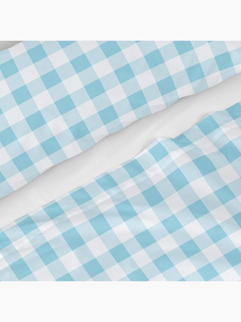 Juego de sábanas 2 piezas Vichy "Happyfriday" Azul - Kiabi