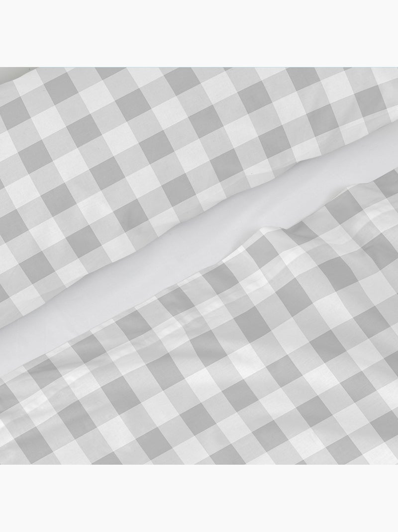 Juego de sábanas 2 piezas Vichy "Happyfriday" Gris - Kiabi