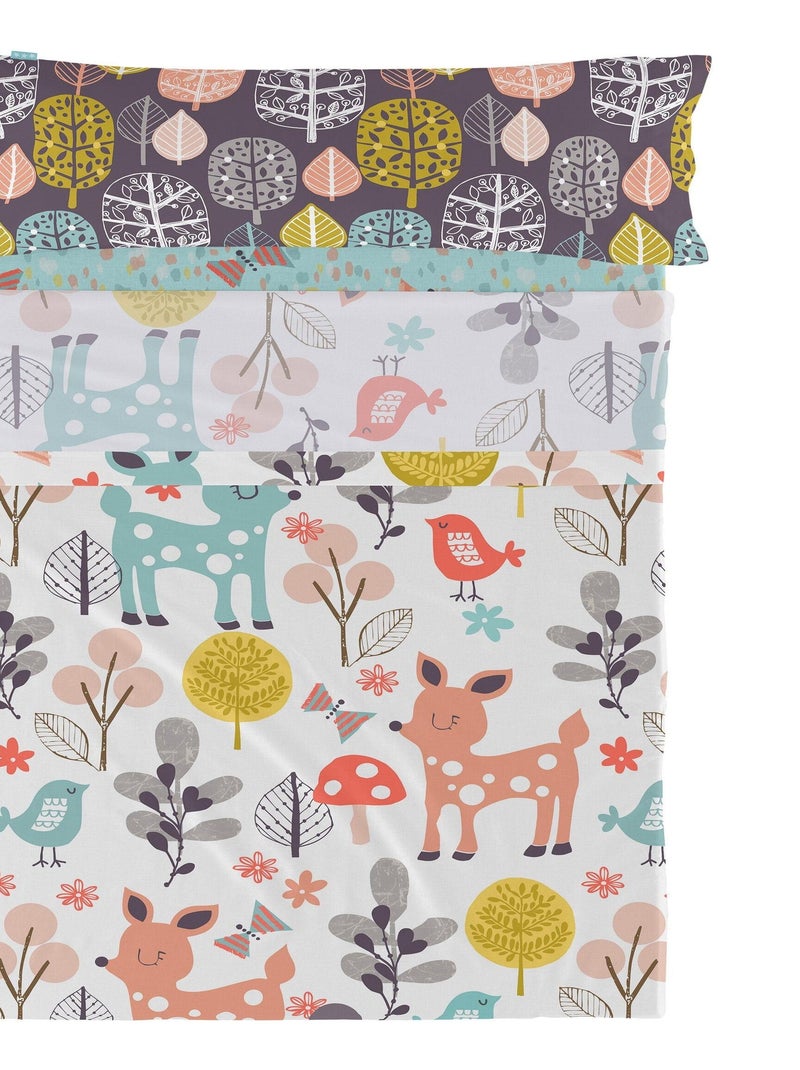 Juego de sábanas 2 piezas Woodland "Happyfriday" Multicolor - Kiabi
