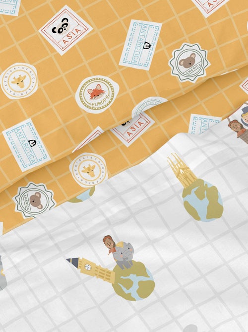Juego de sábanas 2 piezas World trip "Happyfriday" - Kiabi