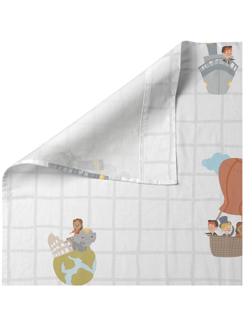 Juego de sábanas 2 piezas World trip "Happyfriday" Blanco - Kiabi
