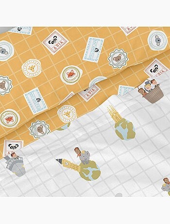 Juego de sábanas 2 piezas World trip "Happyfriday