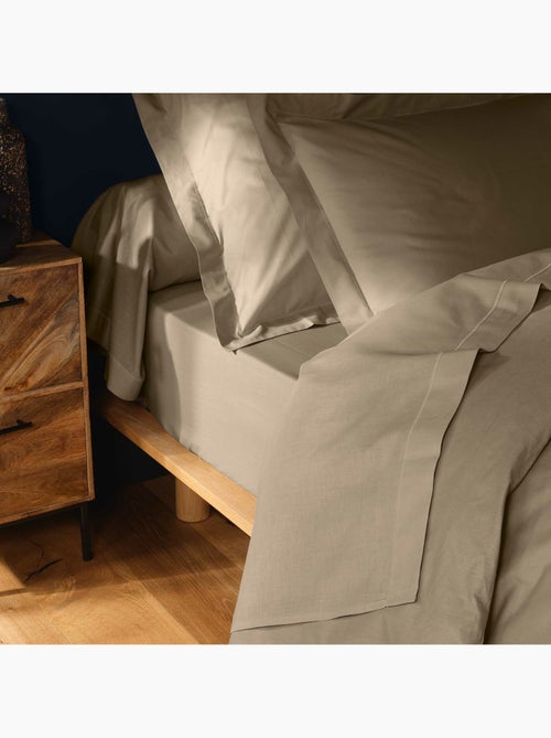 Juego de sábanas 4 piezas algodón 57 hilos – sábana bajera, sábana encimera y 2 fundas de almohada - Kiabi Juego de sábanas 4 piezas algodón 57 hilos – sábana bajera, sábana encimera y 2 fundas de almohada - Kiabi