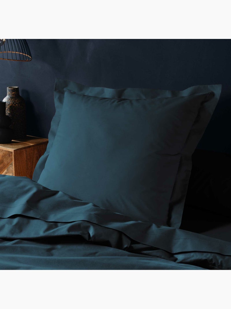 Juego de sábanas 4 piezas algodón 57 hilos – sábana bajera, sábana encimera y 2 fundas de almohada Azul - Kiabi