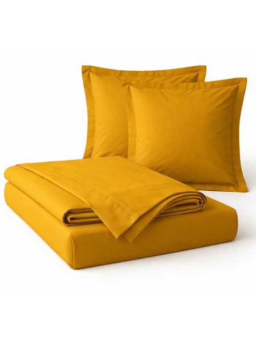 Juego de sábanas 4 piezas algodón 57 hilos – sábana bajera, sábana encimera y 2 fundas de almohada - Kiabi Juego de sábanas 4 piezas algodón 57 hilos – sábana bajera, sábana encimera y 2 fundas de almohada - Kiabi