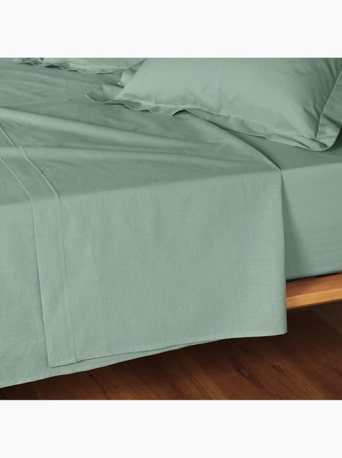 Juego de sábanas 4 piezas algodón 57 hilos – sábana bajera, sábana encimera y 2 fundas de almohada - Kiabi