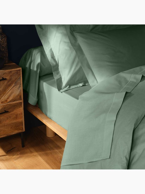 Juego de sábanas 4 piezas algodón 57 hilos – sábana bajera, sábana encimera y 2 fundas de almohada - Kiabi