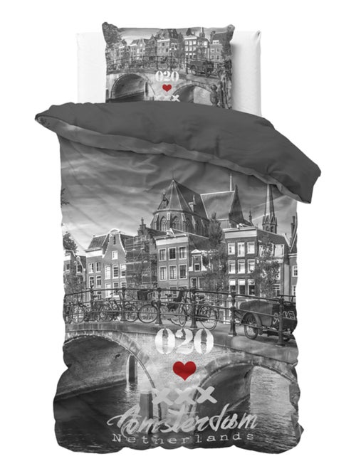 Juego de sabanas Algodón Puente de Ámsterdam - Kiabi Juego de sabanas Algodón Puente de Ámsterdam - Kiabi