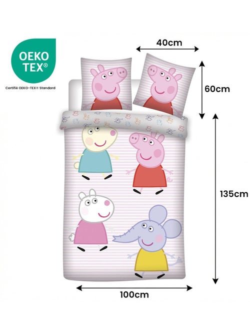 Juego de sábanas bebé algodón Peppa Pig - Kiabi