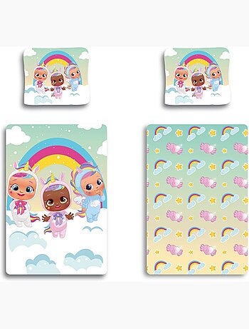 Juego de sabanas bebé algodón reversible Cry Babies