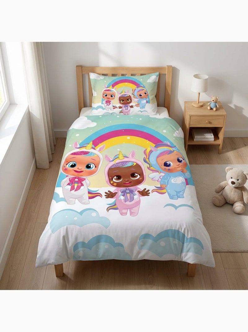 Juego de sabanas bebé algodón reversible Cry Babies Multicolor - Kiabi