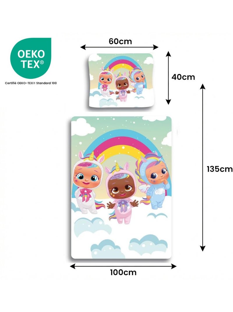 Juego de sabanas bebé algodón reversible Cry Babies Multicolor - Kiabi