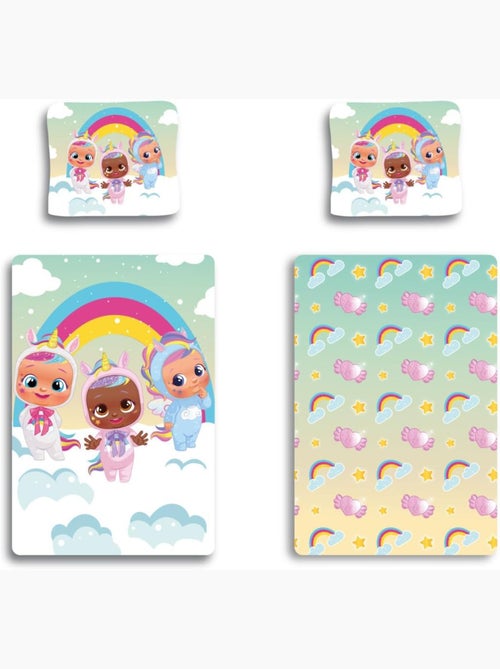 Juego de sabanas bebé algodón reversible Cry Babies - Kiabi