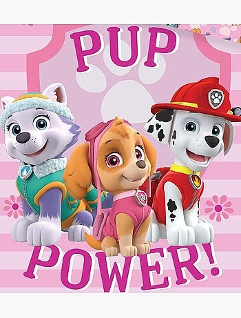Juego de sábanas bebé algodón reversible La Patrulla Canina Pink Power