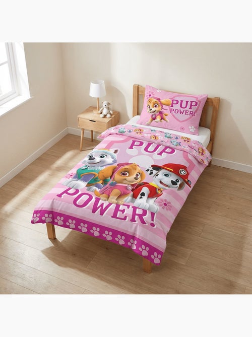 Juego de sábanas bebé algodón reversible Pat Patrouille Pink Power - Kiabi