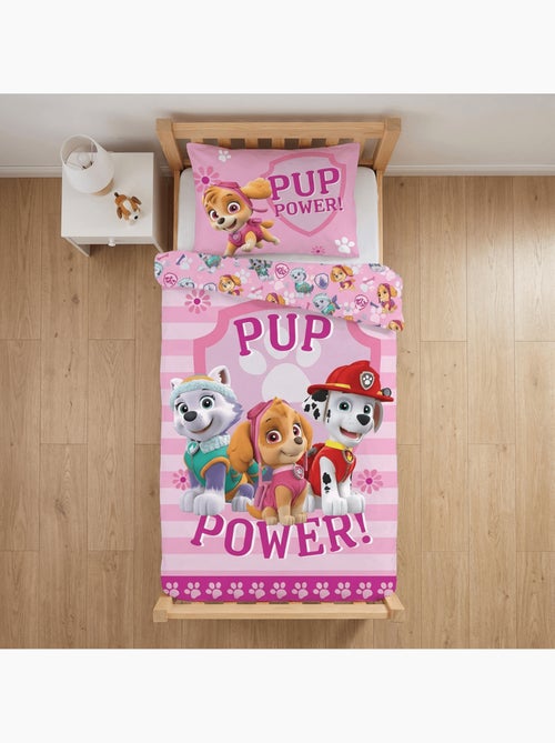 Juego de sábanas bebé algodón reversible Pat Patrouille Pink Power - Kiabi