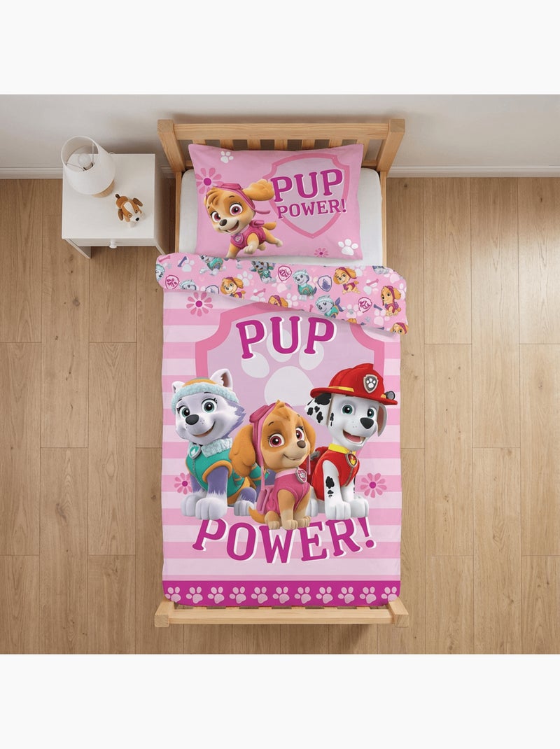 Juego de sábanas bebé algodón reversible Pat Patrouille Pink Power Rosa - Kiabi