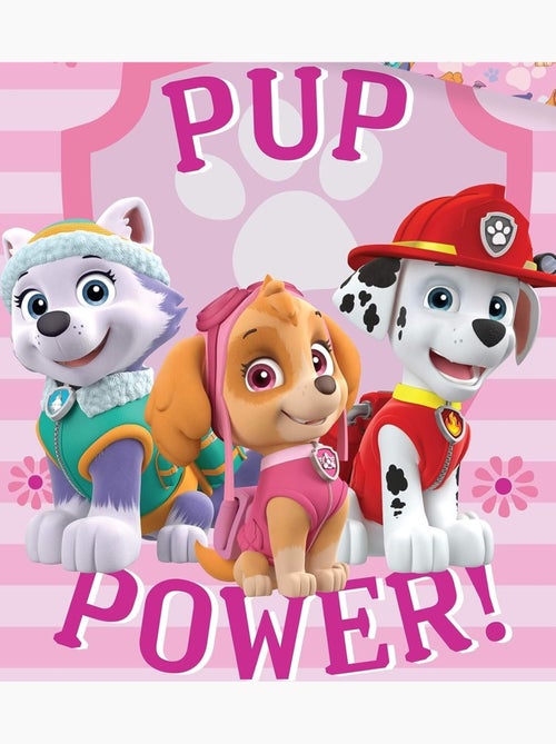Juego de sábanas bebé algodón reversible Pat Patrouille Pink Power - Kiabi