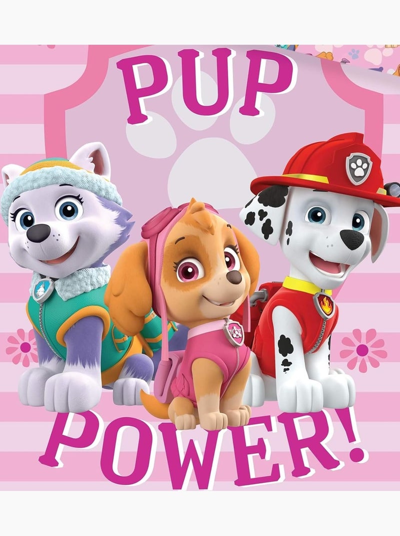 Juego de sábanas bebé algodón reversible Pat Patrouille Pink Power Rosa - Kiabi