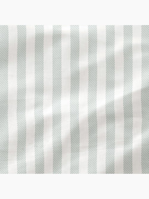 Juego de sabanas con estampado a rayas, 100% algodón. - Kiabi Juego de sabanas con estampado a rayas, 100% algodón. - Kiabi