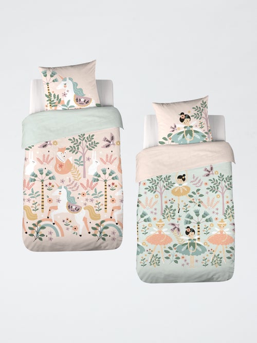 Juego de sábanas de 1 persona de 2 piezas: funda nórdica + funda de almohada - Kiabi