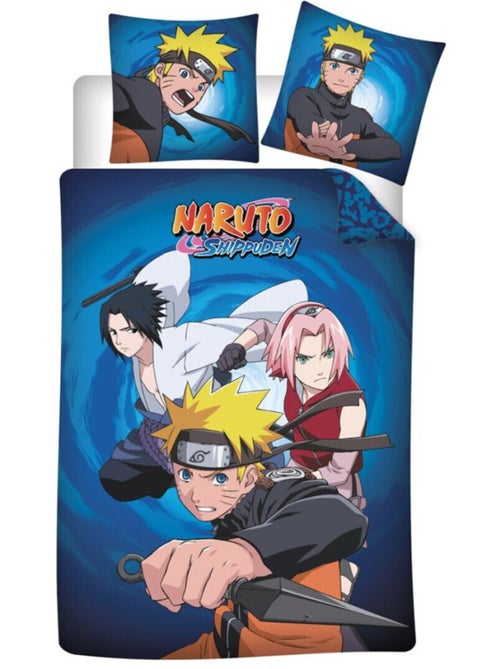 Juego de sabanas de algodón infantil reversible Naruto y Sakura - Kiabi Juego de sabanas de algodón infantil reversible Naruto y Sakura - Kiabi