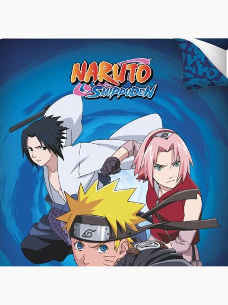 Juego de sabanas de algodón infantil reversible Naruto y Sakura Multicolor - Kiabi
