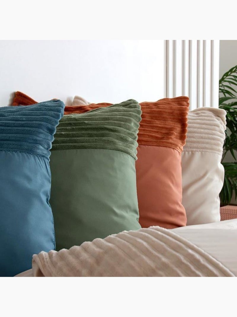 Juego de sábanas de pana de 3 piezas funda + fundas de almohada Naranja - Kiabi