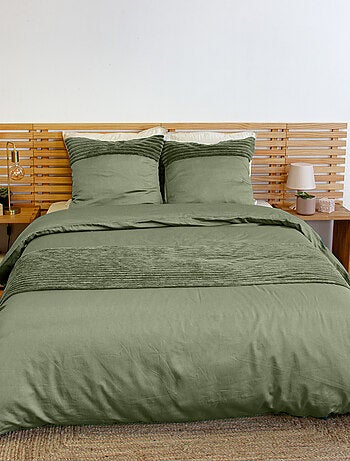 Juego de sábanas de pana de 3 piezas funda + fundas de almohada