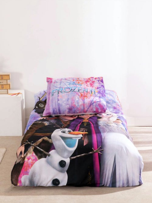 Juego de sabanas Disney La Reina de las Nieves infantil, 100% algodón Oeko-Tex, cama 1 plaza - Kiabi Juego de sabanas Disney La Reina de las Nieves infantil, 100% algodón Oeko-Tex, cama 1 plaza - Kiabi
