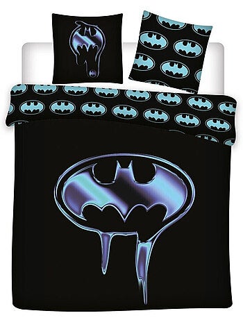Juego de sabanas doble Batman policoton estampado reversible para cama de 2 plazas, COMICS