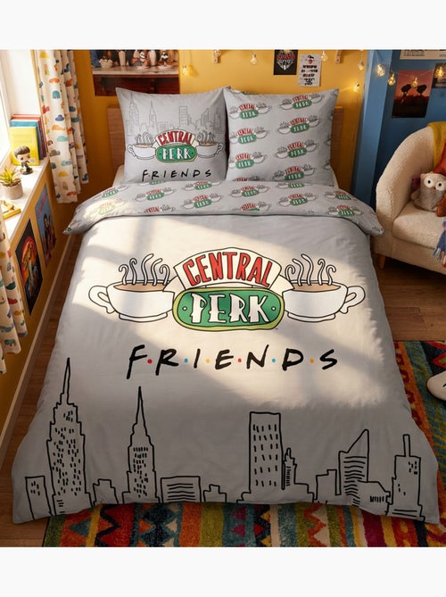 Juego de sabanas doble Friends, textil Oeko-Tex, estampado reversible, cama 2 plazas, NEW-YORK - Kiabi Juego de sabanas doble Friends, textil Oeko-Tex, estampado reversible, cama 2 plazas, NEW-YORK - Kiabi
