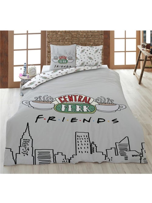 Juego de sabanas doble Friends, textil Oeko-Tex, estampado reversible, cama 2 plazas, NEW-YORK - Kiabi Juego de sabanas doble Friends, textil Oeko-Tex, estampado reversible, cama 2 plazas, NEW-YORK - Kiabi
