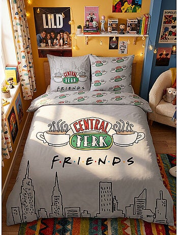 Juego de sabanas doble Friends, textil Oeko-Tex, estampado reversible, cama 2 plazas, NEW-YORK