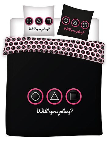 Juego de sábanas doble reversible de algodón Gameuse